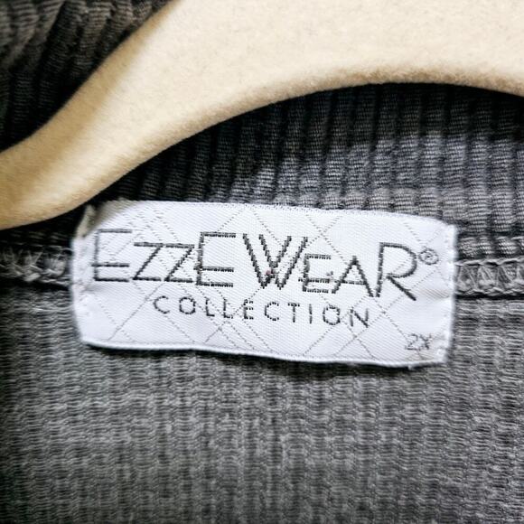 EzzE Wear Collection 2XL Vintage gray Rippled Shirts. Snap Buttondown. Grunge - Picture 3 of 14